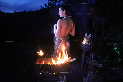 Nastia B in Evening Barbecue from Nude In Russia