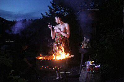Nastia B in Evening Barbecue from Nude In Russia