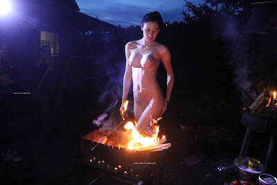 Nastia B in Evening Barbecue from Nude In Russia