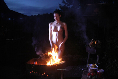 Nastia B in Evening Barbecue from Nude In Russia