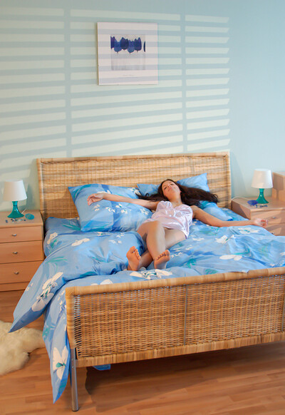 Anoushka E in Anoushka Blue Bed from Stunning 18