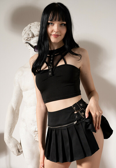 Amelia Riven in Black Goth Outfit from Teen Dreams
