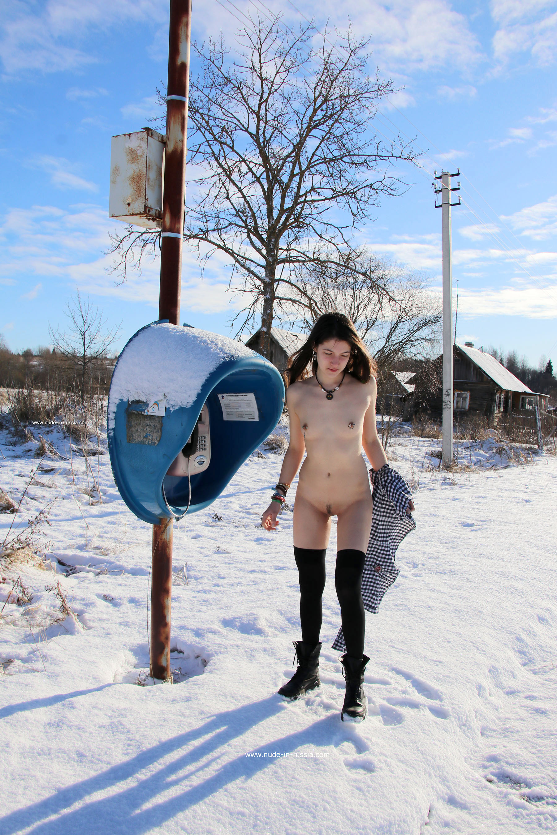 Katja P in Nude In Russia set Village Phone