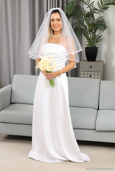 Miss V in Wedding Dress White Stockings from 