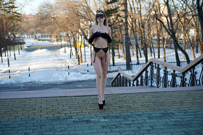 Ornella in Snow Masquerade from Nude In Russia