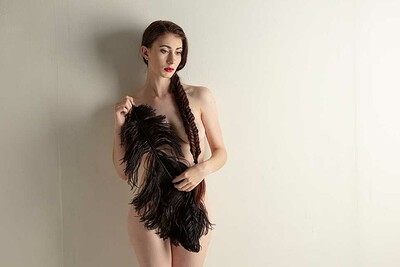 Penni in Black Feather from Nude Muse