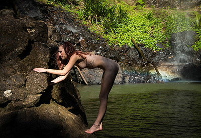 Adrienne in Waterfall from Nude Muse