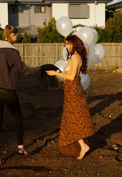 Wendy in White Balloons from Nude Muse