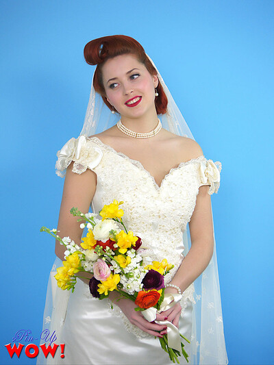Lucy V in Bridal Sweet! from Pinup Wow