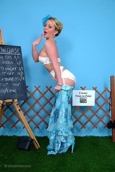 Hannah B in They’re Off! from Pinup Wow