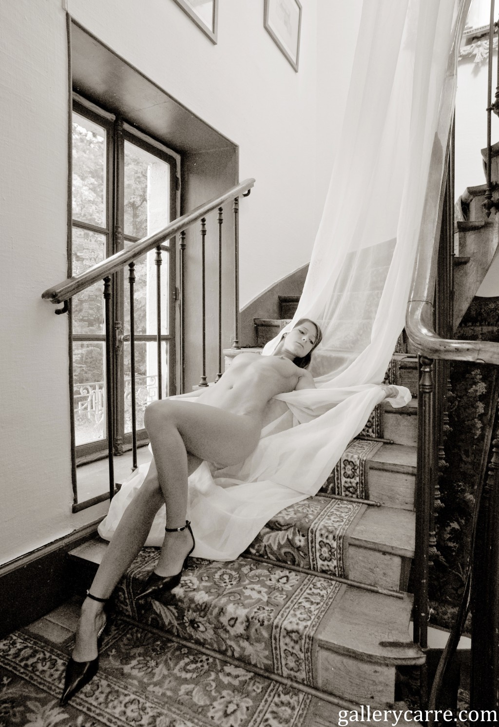 Melissa in Gallery Carre set On The Stairway