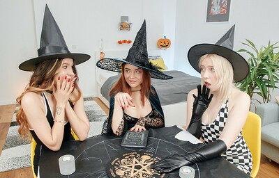 Altera Pars and Kira Viburn in Halloween lesbian sex night from Beauty Angels