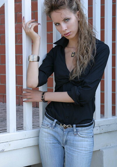 Cameron in Black blouse from 18 Magazine
