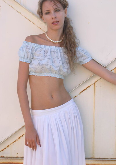 Cameron in White top from 18 Magazine