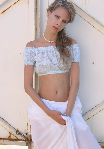 Cameron in White top from 18 Magazine