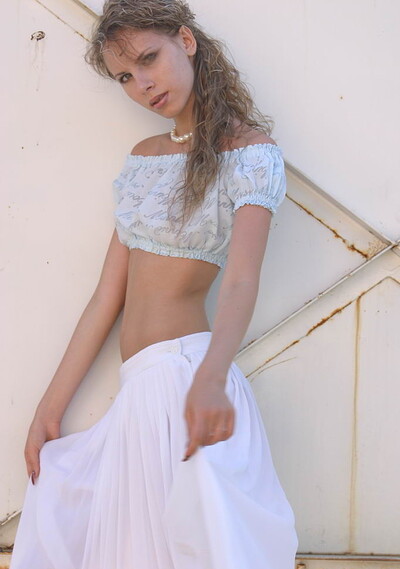 Cameron in White top from 18 Magazine