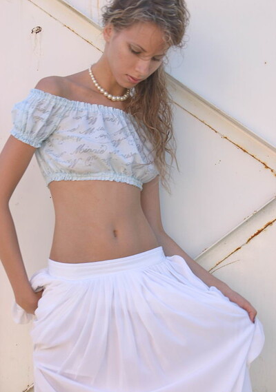 Cameron in White top from 18 Magazine