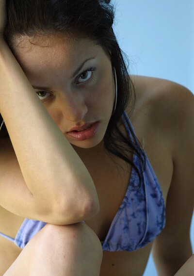 Giselle in Blue dress from 18 Magazine