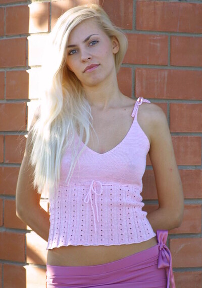 Heather in Red skirt from 18 Magazine