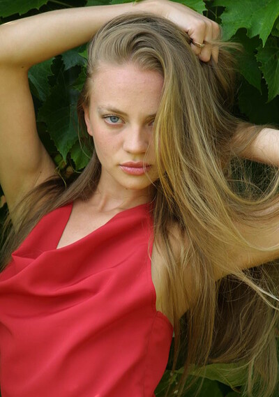 Marlena in Outside stairs from 18 Magazine