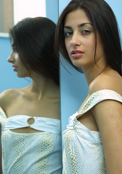 Patricia in Black stripes from 18 Magazine