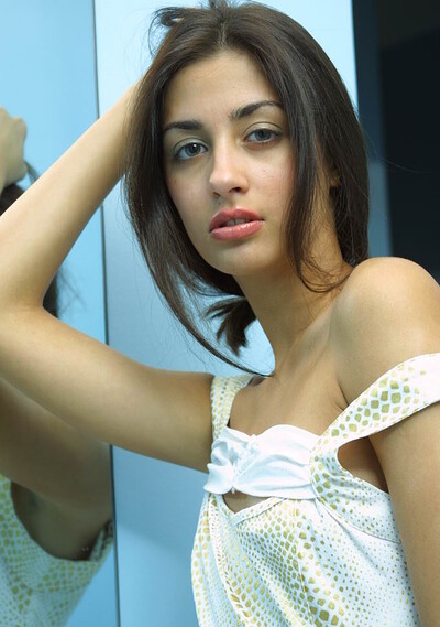Patricia in Black stripes from 18 Magazine