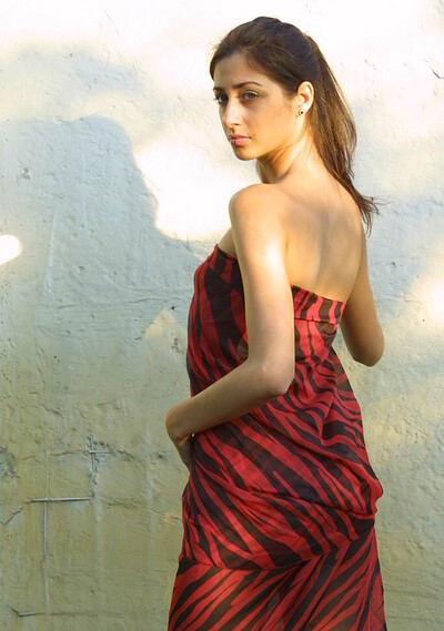 Patricia in Brick wall from 18 Magazine