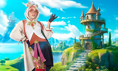 Katie Kush in Tears Of The Kingdom Purah from VR Cosplay X