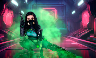 Raven Lane in Valorant Viper from VR Cosplay X
