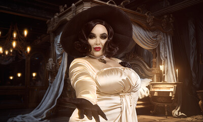 Natasha Nice in Resident Evil Village Lady Dimitrescu from VR Cosplay X