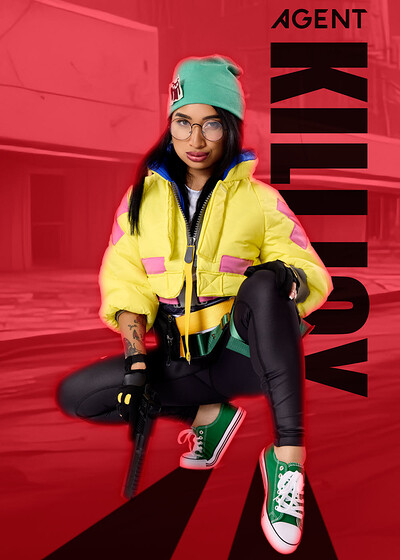 Avery Black in Valorant Killjoy from VR Cosplay X