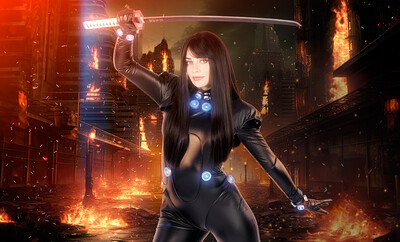 Jewelz Blu in GANTZ from VR Cosplay X