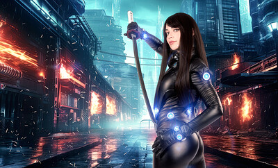 Jewelz Blu in GANTZ from VR Cosplay X