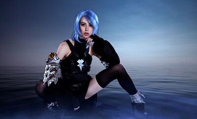 Alexa Nova in Kingdom Hearts III Aqua from VR Cosplay X