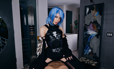 Alexa Nova in Kingdom Hearts III Aqua from VR Cosplay X