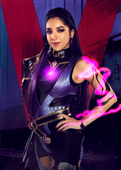 Madison Wilde in Valorant Reyna from VR Cosplay X