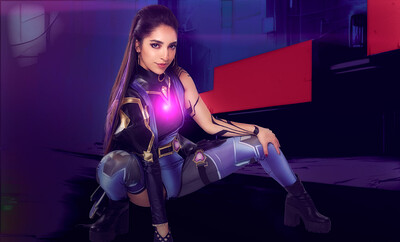 Madison Wilde in Valorant Reyna from VR Cosplay X