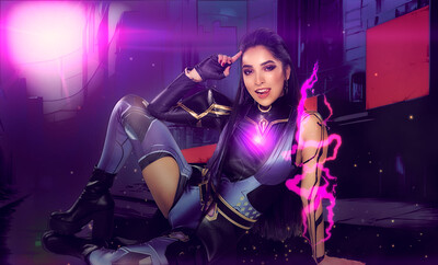 Madison Wilde in Valorant Reyna from VR Cosplay X