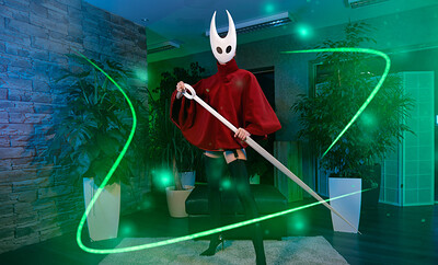 Stacy Cruz in Hollow Knight Hornet from VR Cosplay X