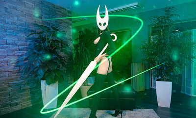 Stacy Cruz in Hollow Knight Hornet from VR Cosplay X
