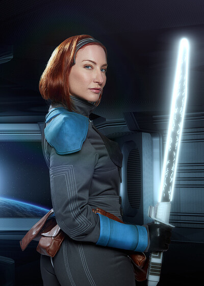 Sophia Locke in The Mandalorian Bo Katan from VR Cosplay X