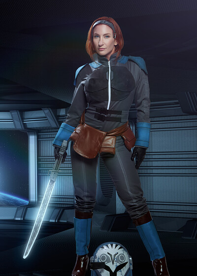 Sophia Locke in The Mandalorian Bo Katan from VR Cosplay X