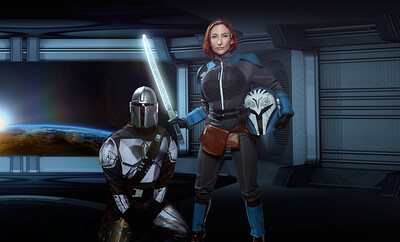 Sophia Locke in The Mandalorian Bo Katan from VR Cosplay X