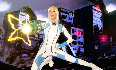 Kay Lovely in Metroid Dread Samus Aran from VR Cosplay X