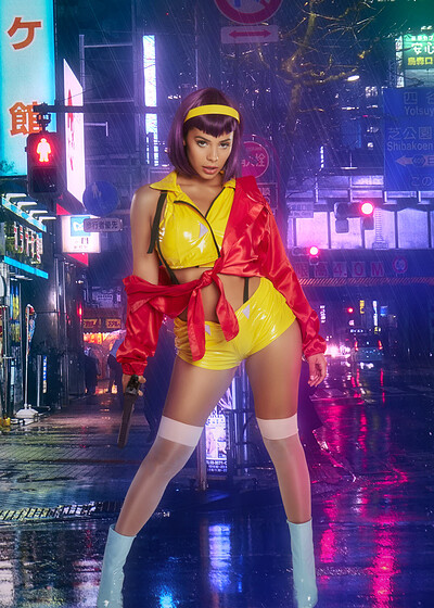 Violet Starr in Cowboy Bebop Faye Valentine from VR Cosplay X