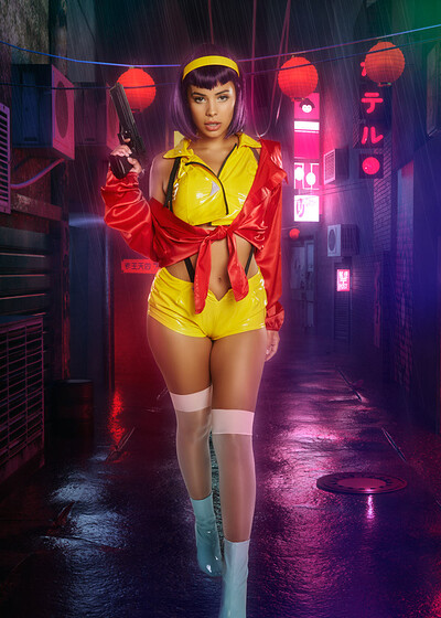 Violet Starr in Cowboy Bebop Faye Valentine from VR Cosplay X