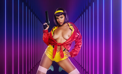 Violet Starr in Cowboy Bebop Faye Valentine from VR Cosplay X