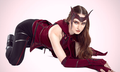Hazel Moore in VR Cosplay X set Multiverse Of Madness Scarlet Witch