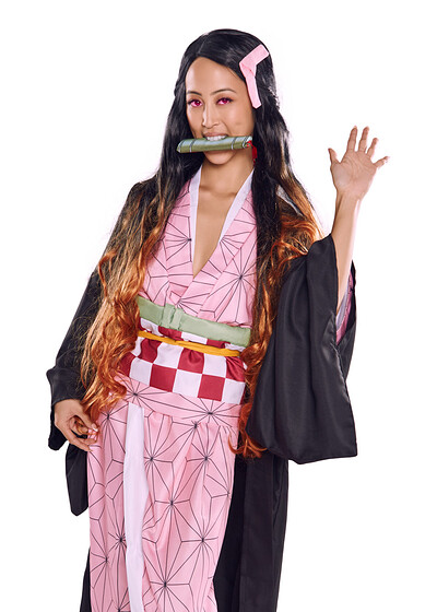 Alexia Anders in Demon Slayer Nezuko Kamado from VR Cosplay X