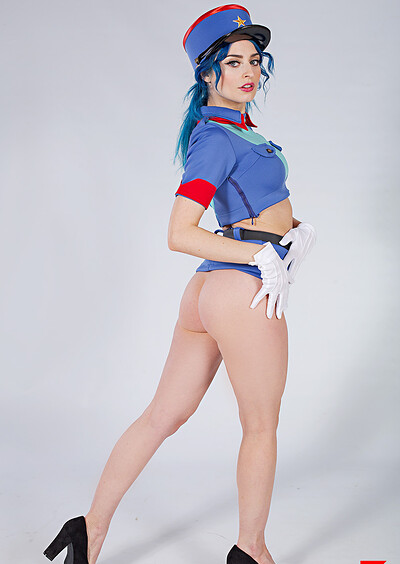 Jewelz Blu in Pokemon Officer Jennifer from VR Cosplay X